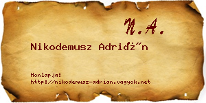 Nikodemusz Adrián névjegykártya